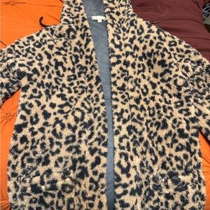 Hippie Rose Leopard Print Puffer Jacket
